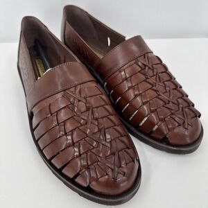 Huarache Florsheim Sandel Men's Size 10.5 Made In Brazil NEW Brown Woven‎